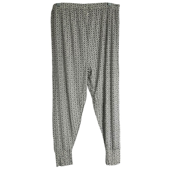 LL BEAN 100% Silk Snowflake Pajama Bottoms size XL - Picture 2 of 9
